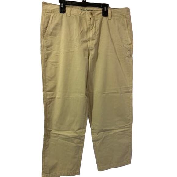 Reyn Spooner Tan Straight Leg Flat front pant Men's Khaki's 42/30 - Picture 1 of 7